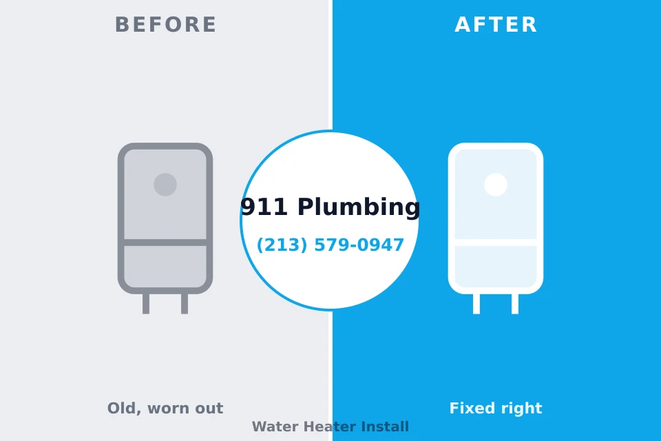 Before and after: plumbing repair Reynoldsburg, OH